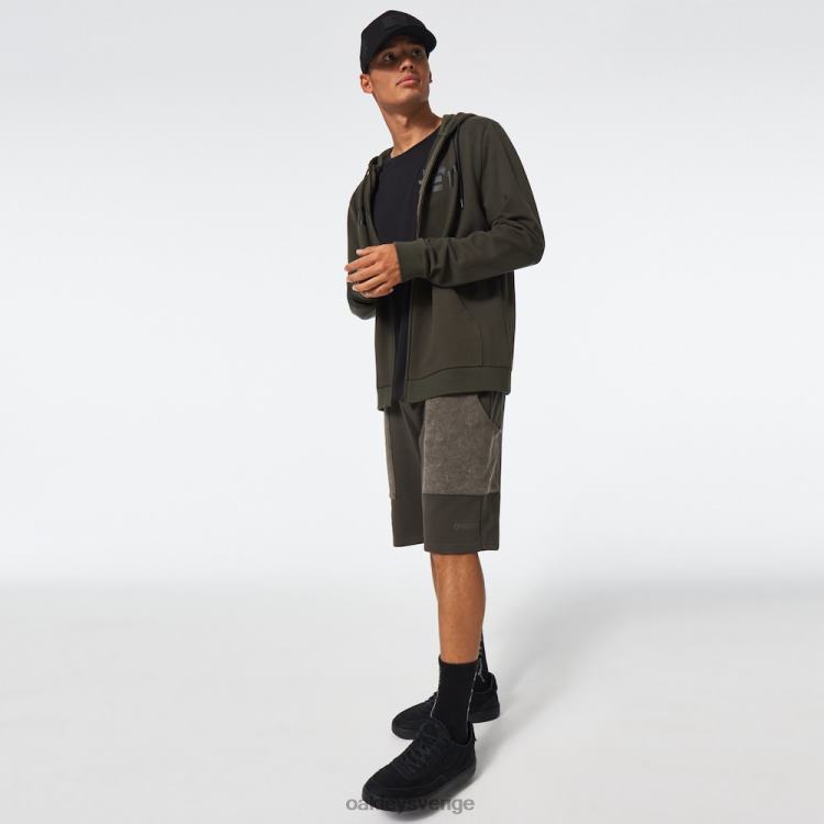 Oakley teddy huvtröja med dragkedja T8RX02503 ny mörk borste/svart