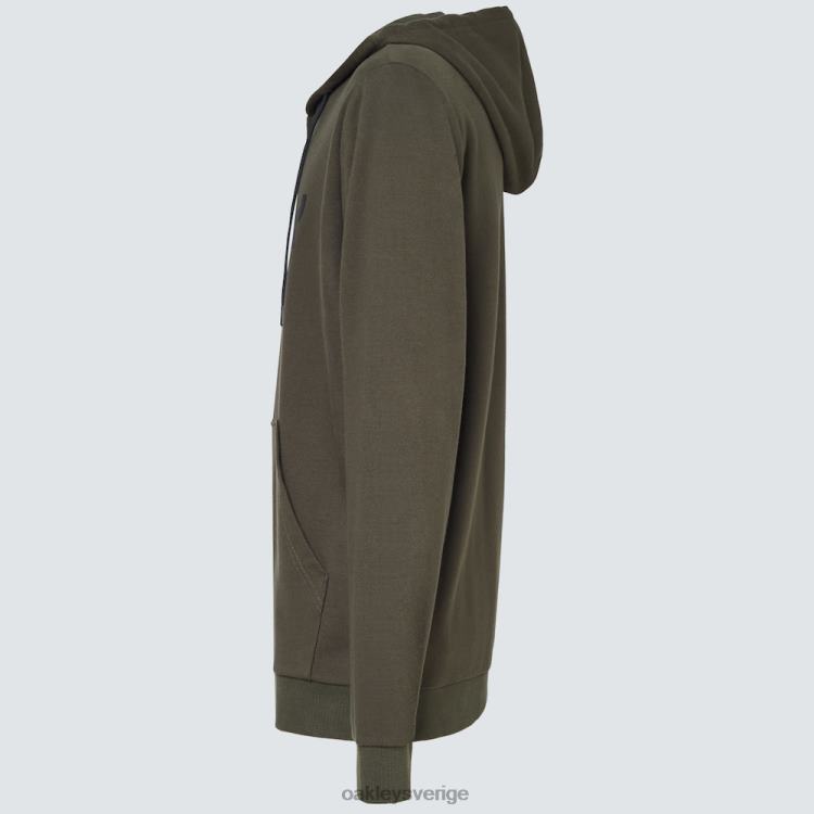 Oakley teddy huvtröja med dragkedja T8RX02503 ny mörk borste/svart