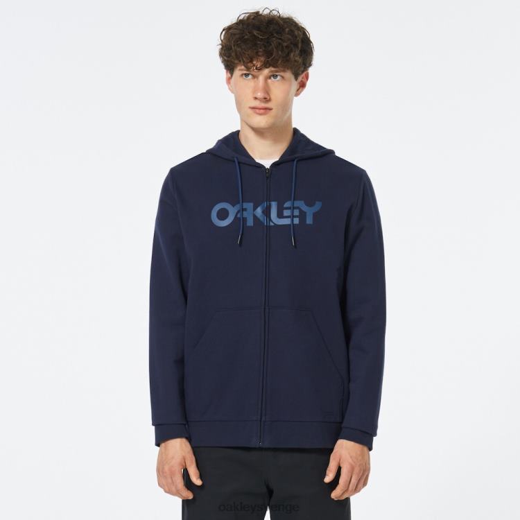 Oakley teddy huvtröja med dragkedja T8RX02504 fathom/poseidon