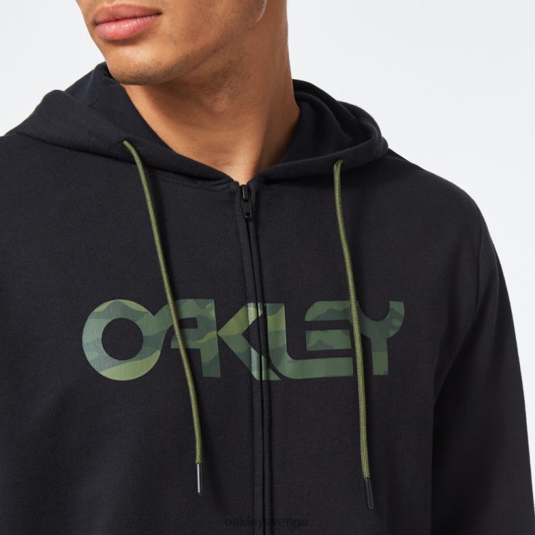 Oakley teddy huvtröja med dragkedja T8RX02506 svart/kärna camo