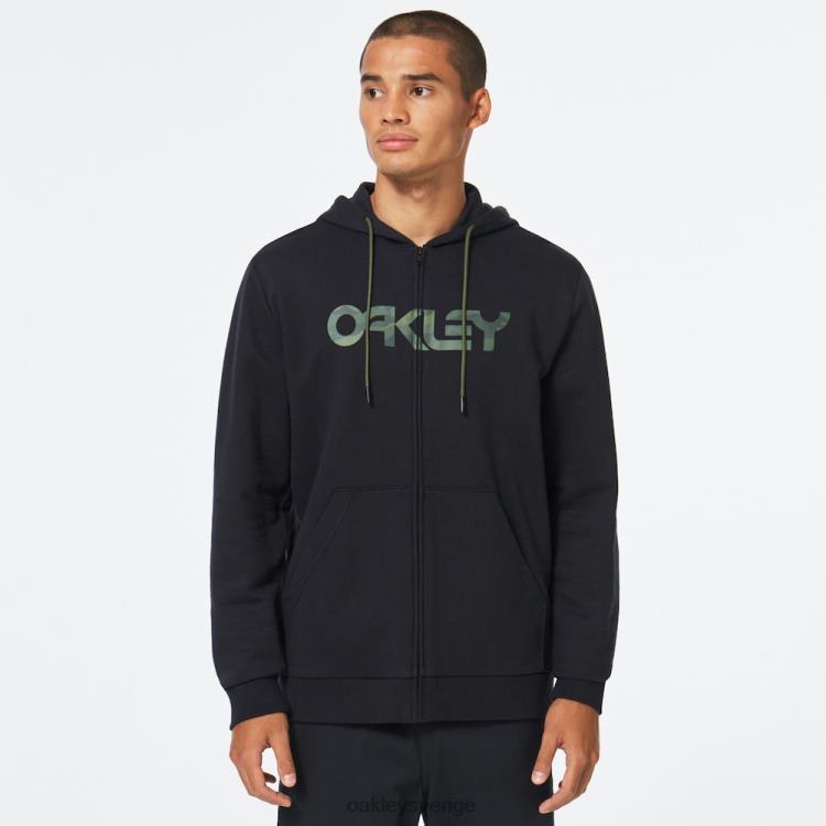 Oakley teddy huvtröja med dragkedja T8RX02506 svart/kärna camo