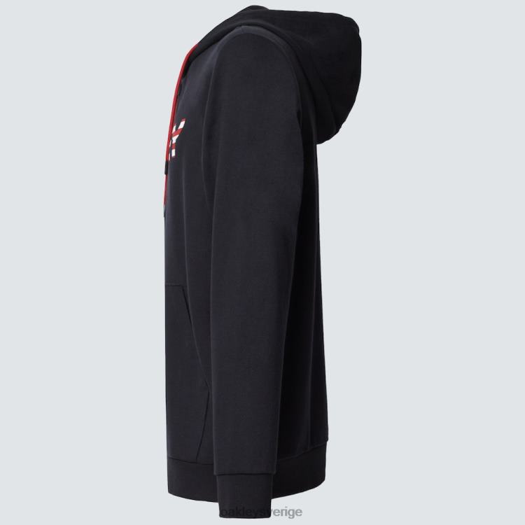 Oakley teddy huvtröja med dragkedja T8RX02507 svart/amerikansk flagga