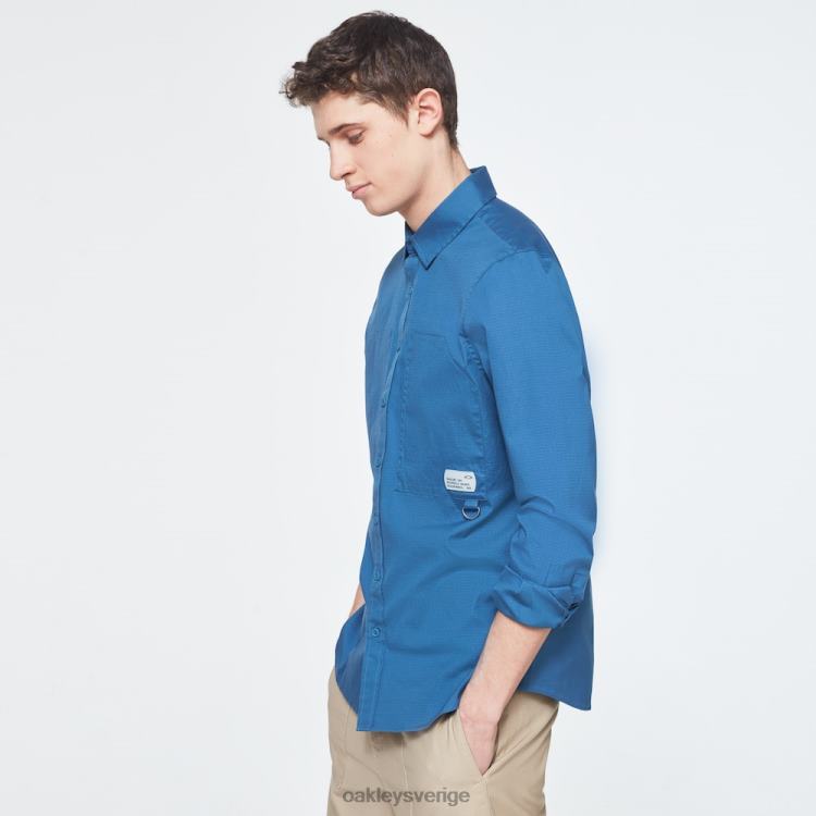 Oakley arbetskläder patch ls skjorta T8RX02401 interstellär blå