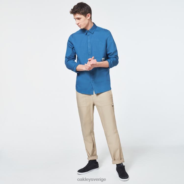 Oakley arbetskläder patch ls skjorta T8RX02401 interstellär blå