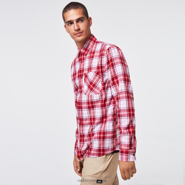 Oakley väsentliga plus lt flanell ls T8RX02414 djup röd ruta