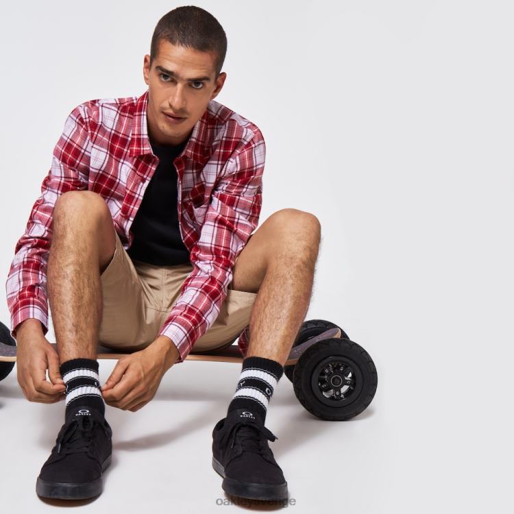 Oakley väsentliga plus lt flanell ls T8RX02414 djup röd ruta