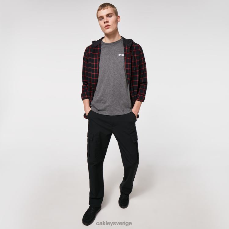 Oakley hooded button down T8RX02468 svart/röd ruta