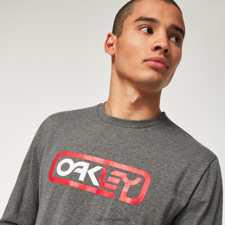 Oakley låst i b1b ls tee T8RX02369 ny atletisk grå