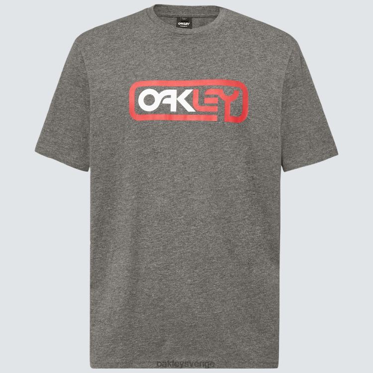 Oakley låst i b1b tee T8RX02374 ny atletisk grå
