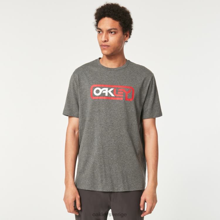 Oakley låst i b1b tee T8RX02374 ny atletisk grå