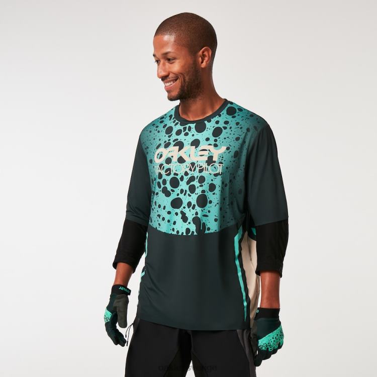 Oakley maven rc ss tröja T8RX02610 grön groda