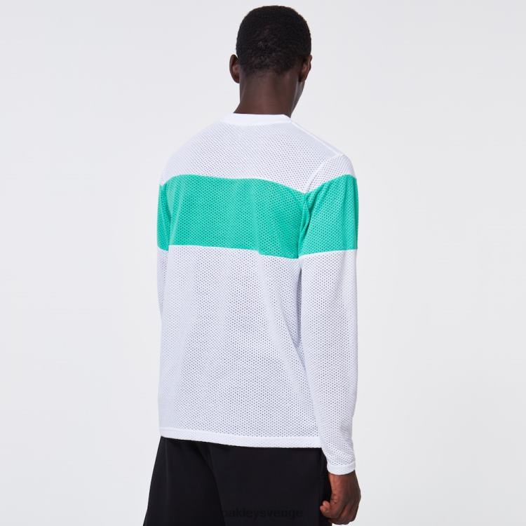 Oakley tnp eldig randig t-shirt T8RX02419 vit