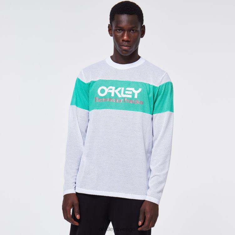 Oakley tnp eldig randig t-shirt T8RX02419 vit