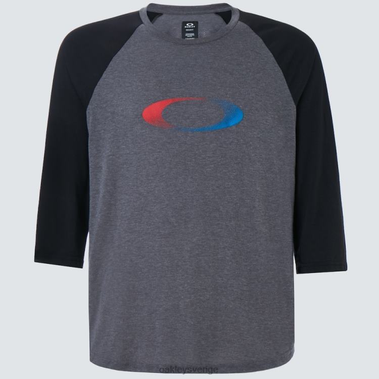 Oakley usa gradient ellips 3/4 tee T8RX02404 ny atletisk grå