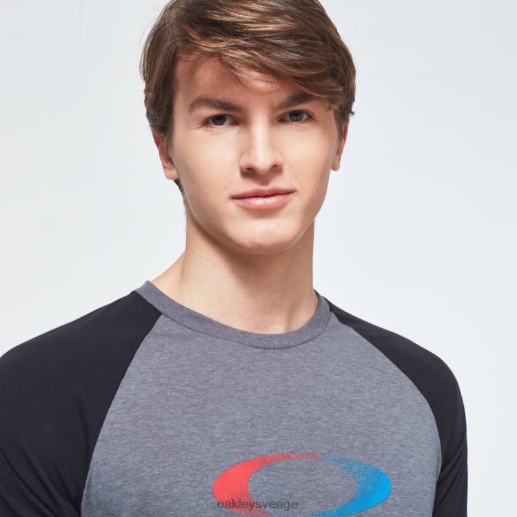 Oakley usa gradient ellips 3/4 tee T8RX02404 ny atletisk grå