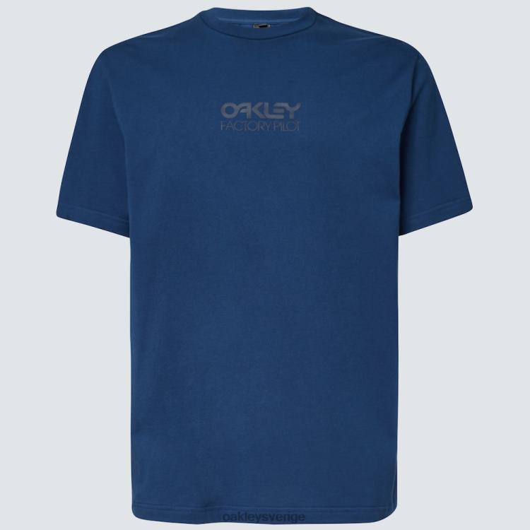 Oakley vardaglig fabrikspilot-t-shirt T8RX02440 tonal poseidon