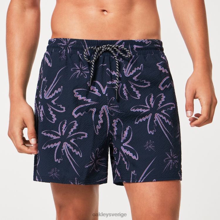 Oakley deco palmer rcbeachshort T8RX02916 tre rader palmer blå